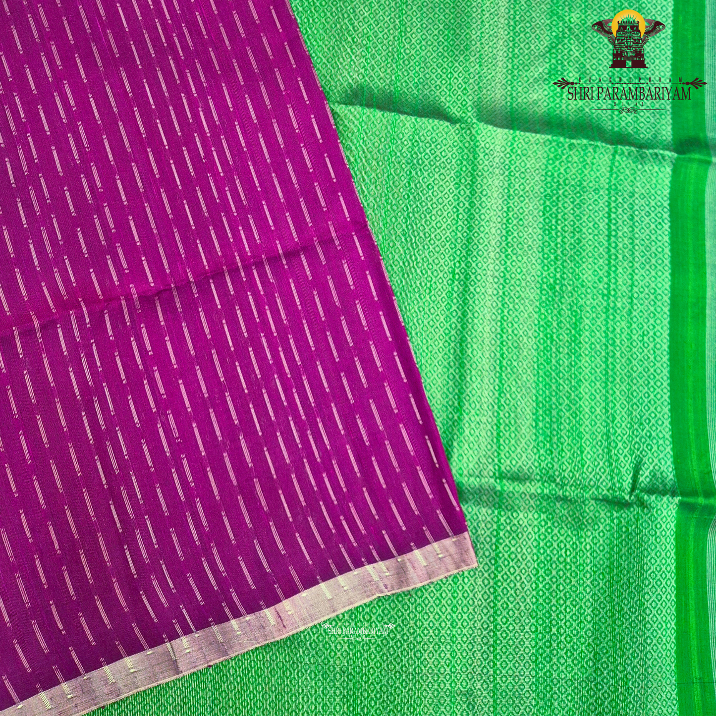 A rich royal purple / deep magenta shade Saree