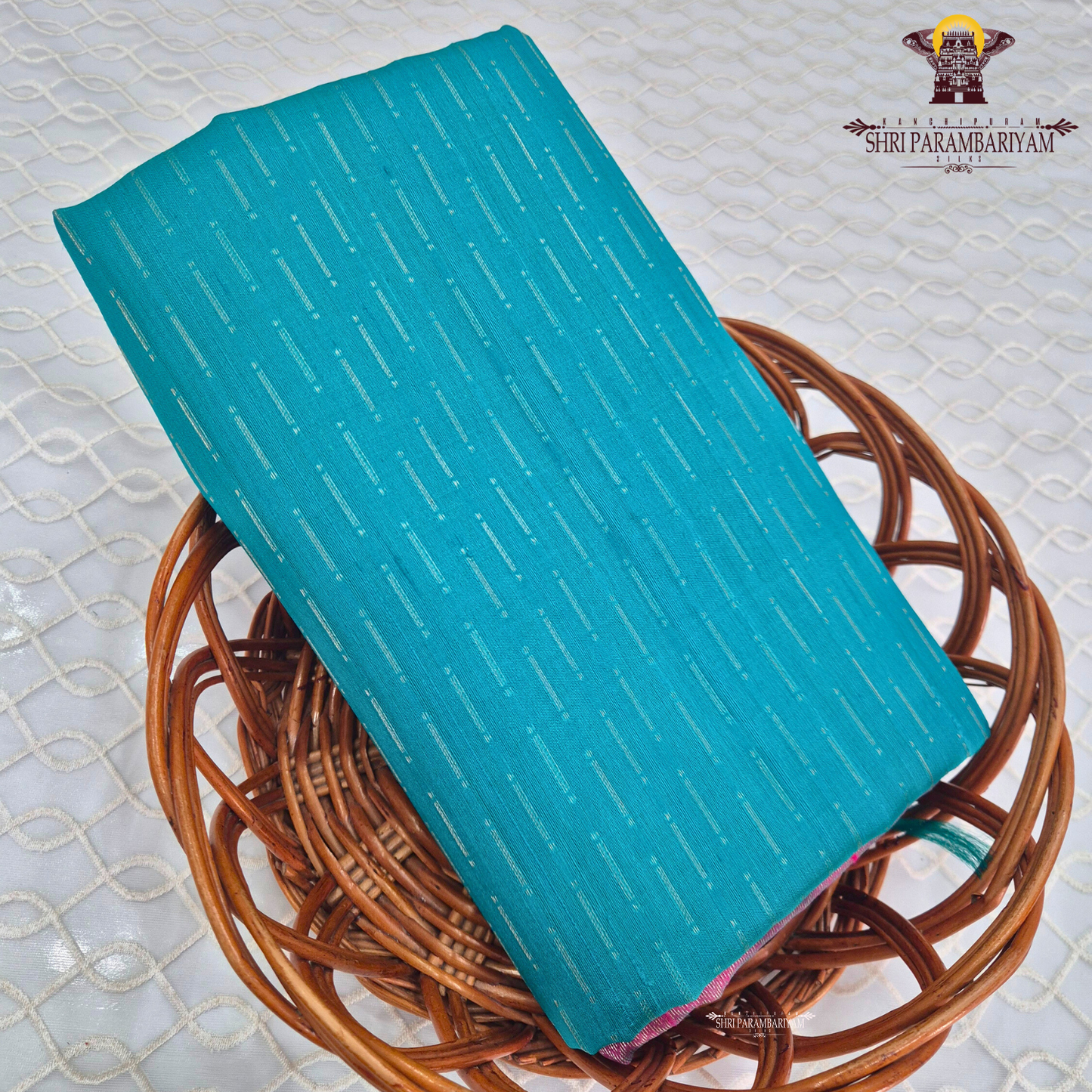 Peacock Blue (Teal Blue shade) Saree