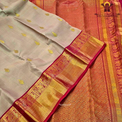 Light Gold (Champagne Beige) Saree