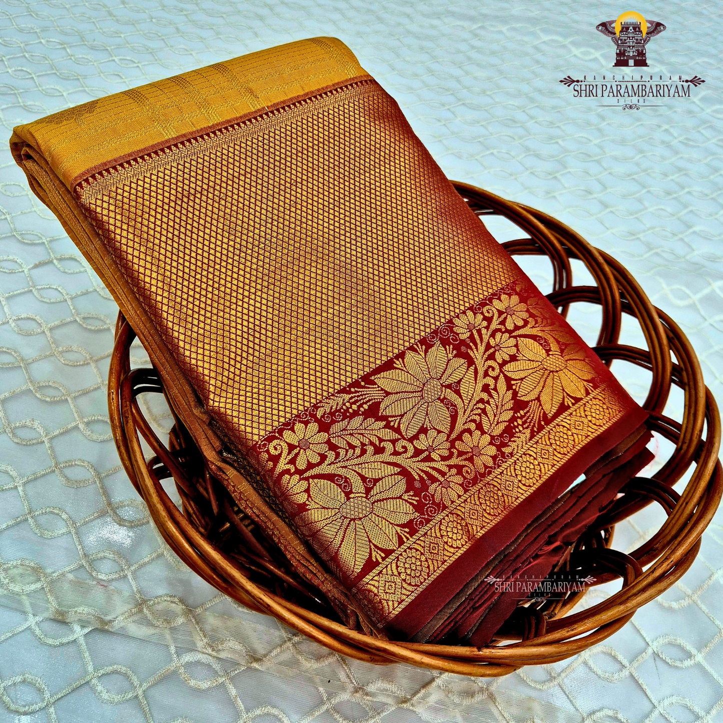 Rich mustard yellow Saree