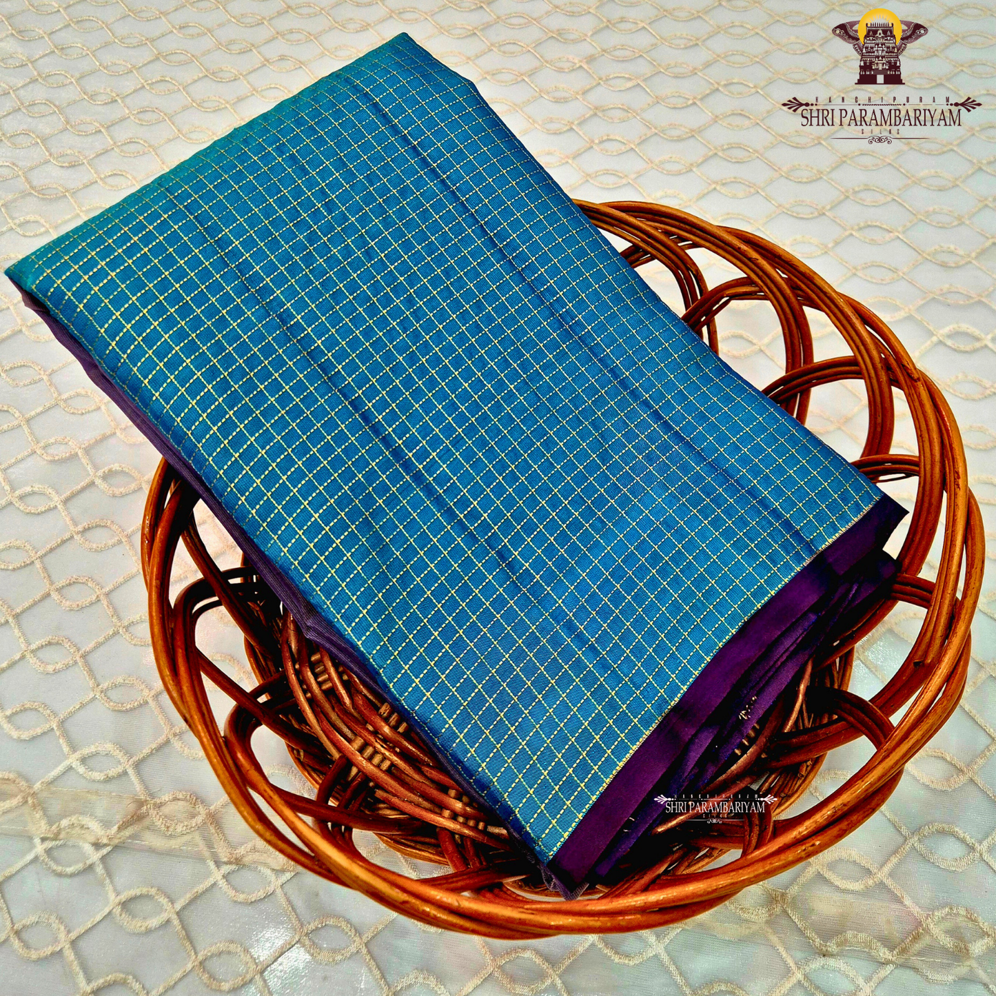 Teal Blue / Peacock Blue Saree