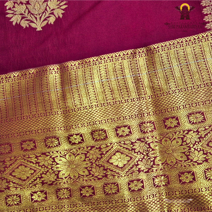 Rich wine red / deep maroon Saree