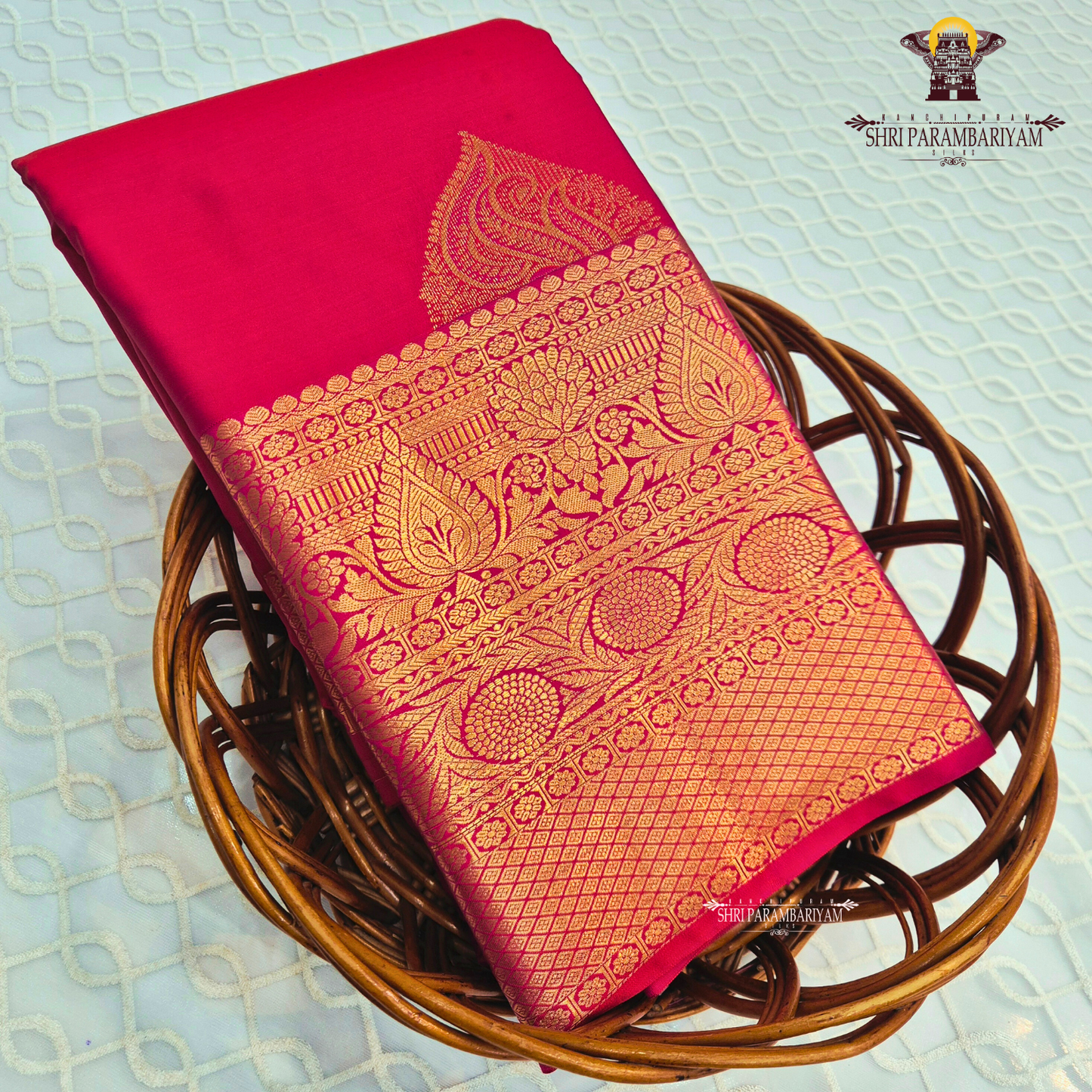 Bright Rani Pink Saree