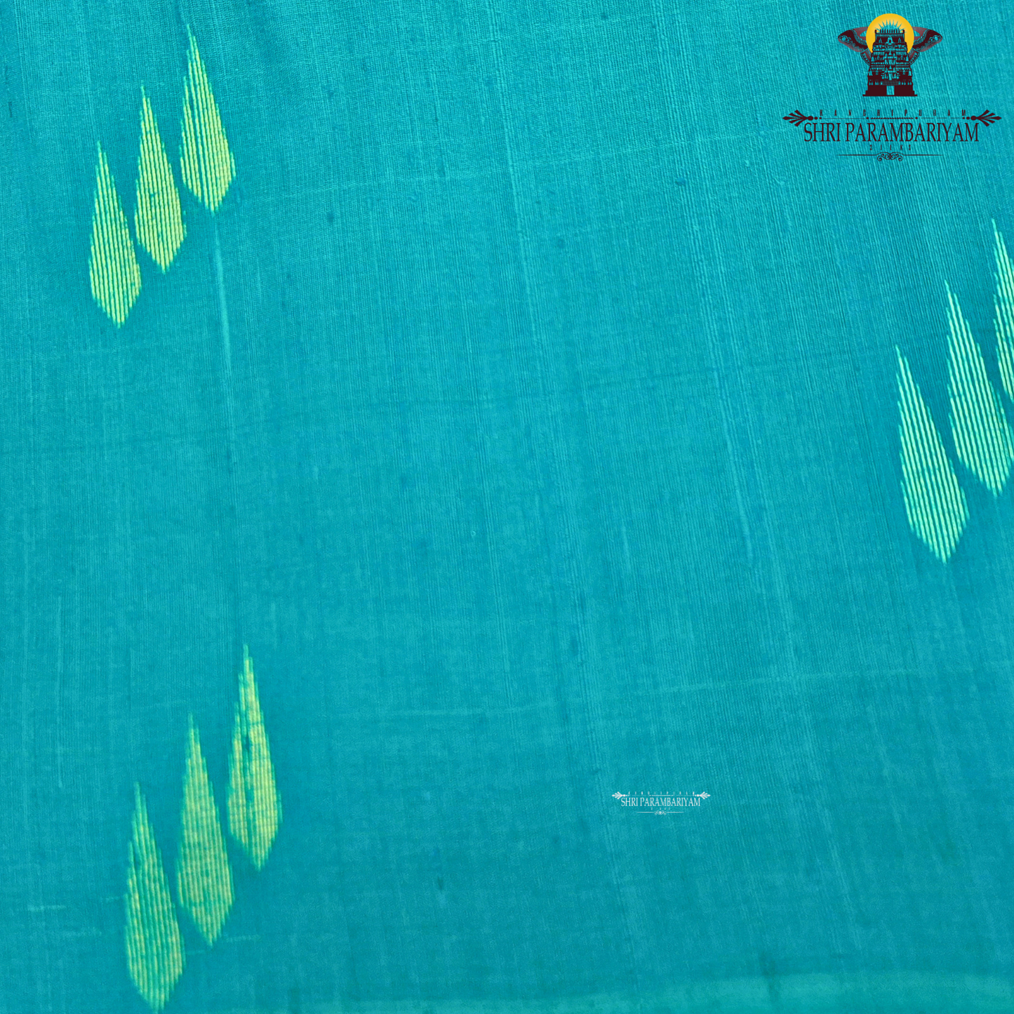 Elegant peacock teal blue (a rich blend of blue and green tones) Saree