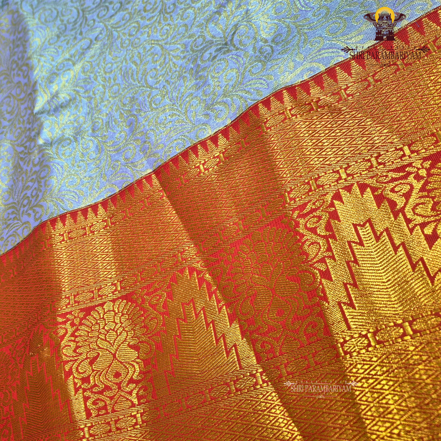 Soft lavender–violet Tissue Saree