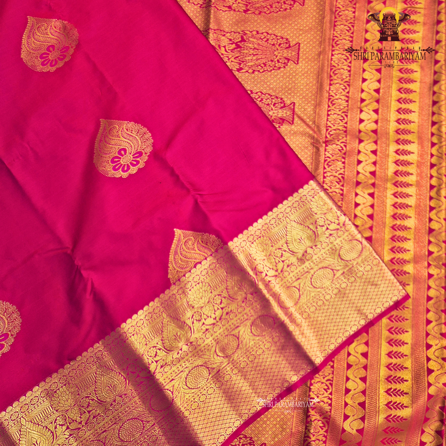 Bright Rani Pink Saree