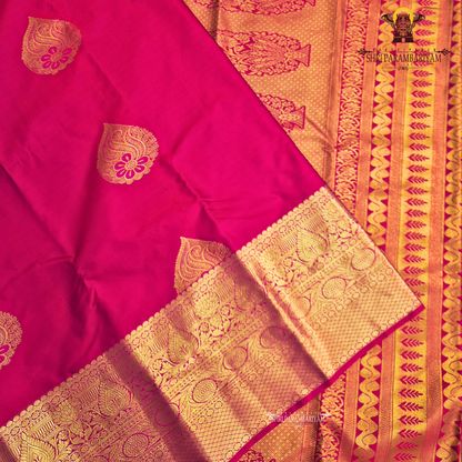 Bright Rani Pink Saree