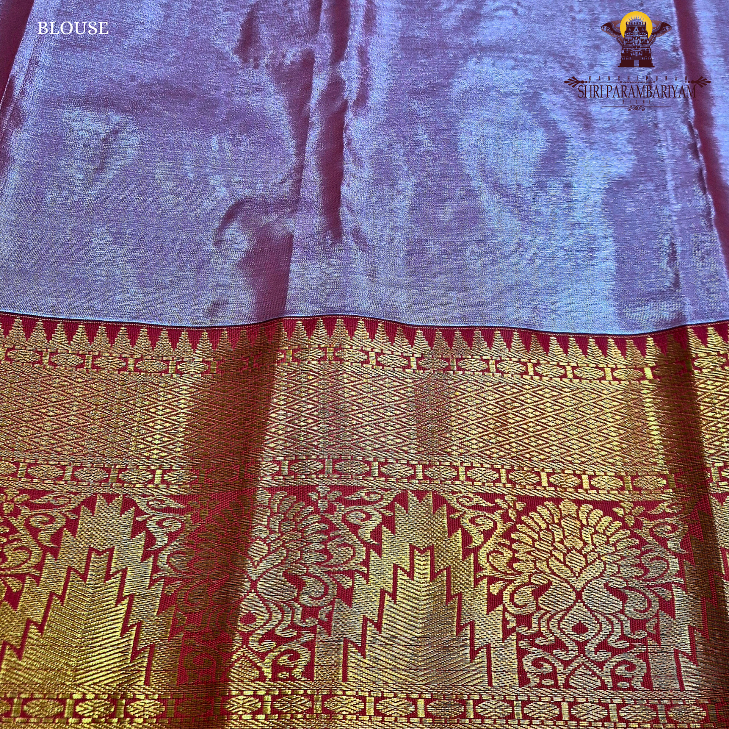 Soft lavender–violet Tissue Saree