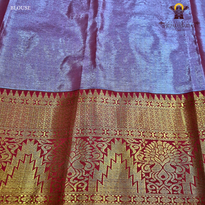 Soft lavender–violet Tissue Saree