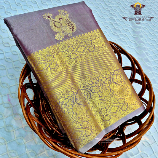 Soft smoky lavender / mauve grey Saree