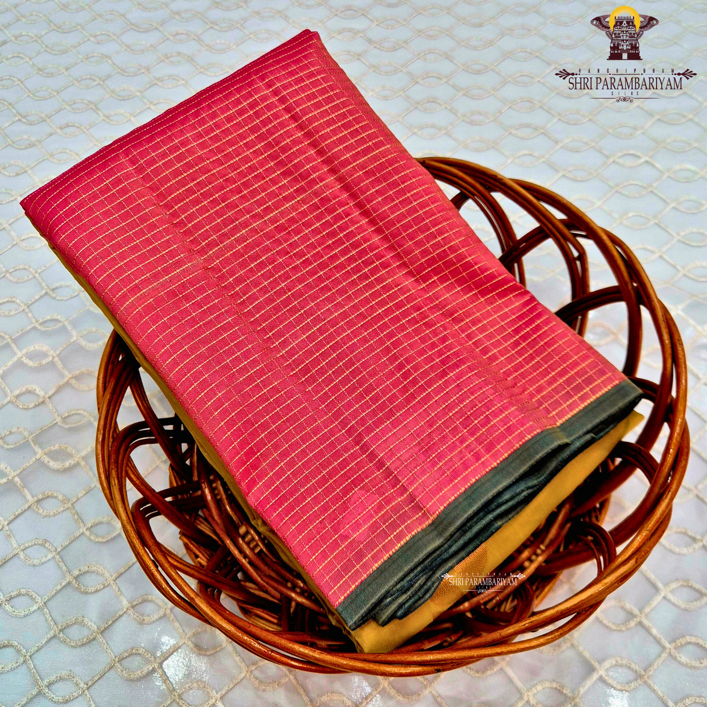 Parrot green / olive green Saree