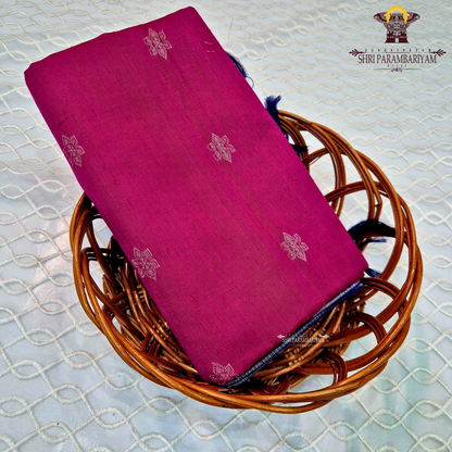 Rich magenta pink with elegant Saree
