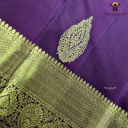 A rich Wine Maroon / Deep Burgundy with a subtle dual-tone silk sheen Saree