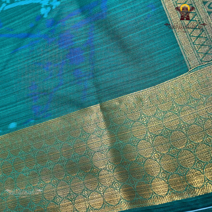 Deep Emerald Green Saree