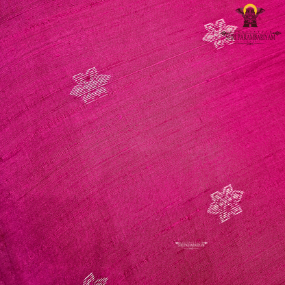 Rich magenta pink with elegant Saree