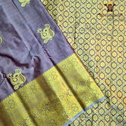 Soft smoky lavender / mauve grey Saree