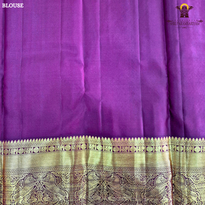 A radiant Mustard Orange / Marigold Orange body with a rich Maroon Korvai Border Saree