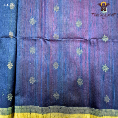 Vibrant ruby red with self-woven tonal motifs Saree