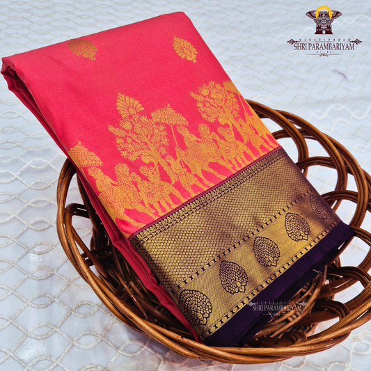 Rich rani pink Saree