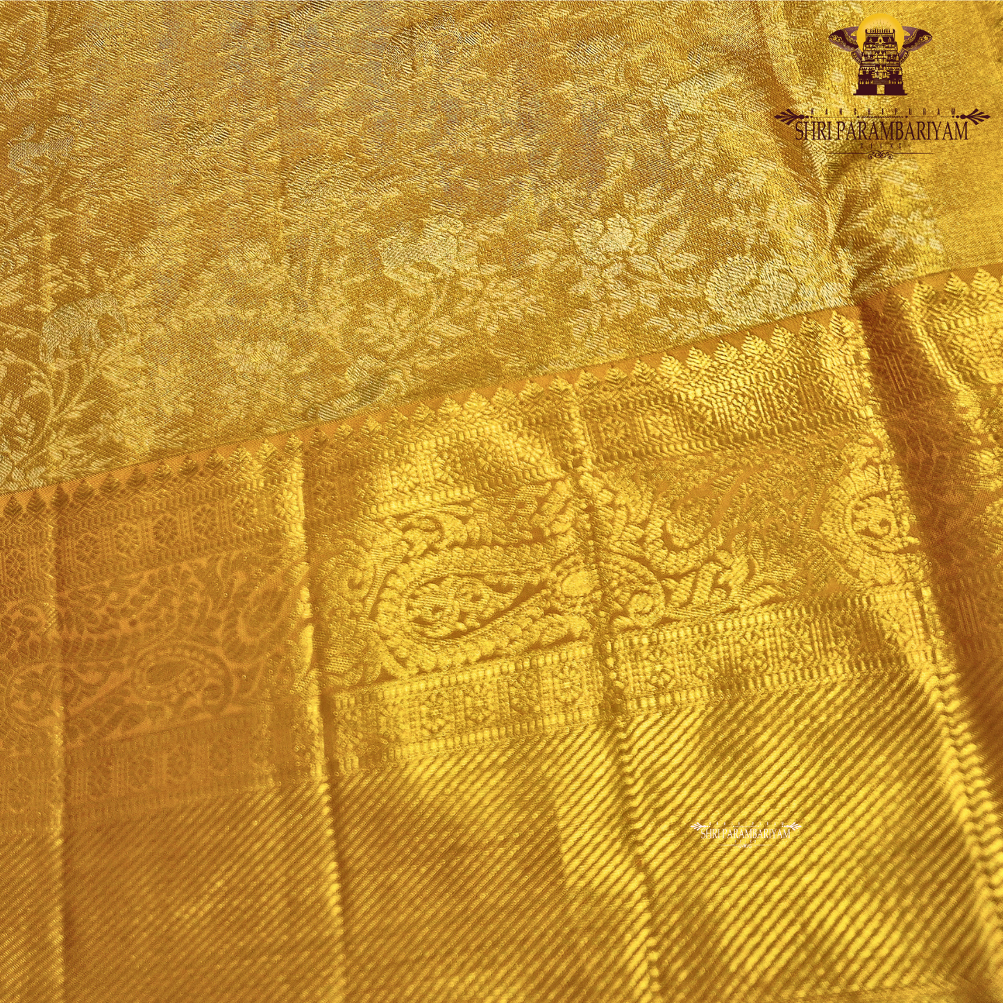 A rich antique gold shade that radiates elegance and traditional charm Saree
