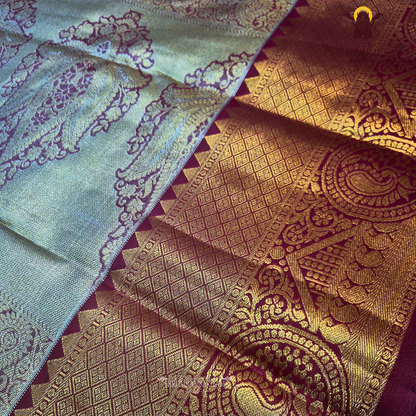 Soft pista green Tissue Saree