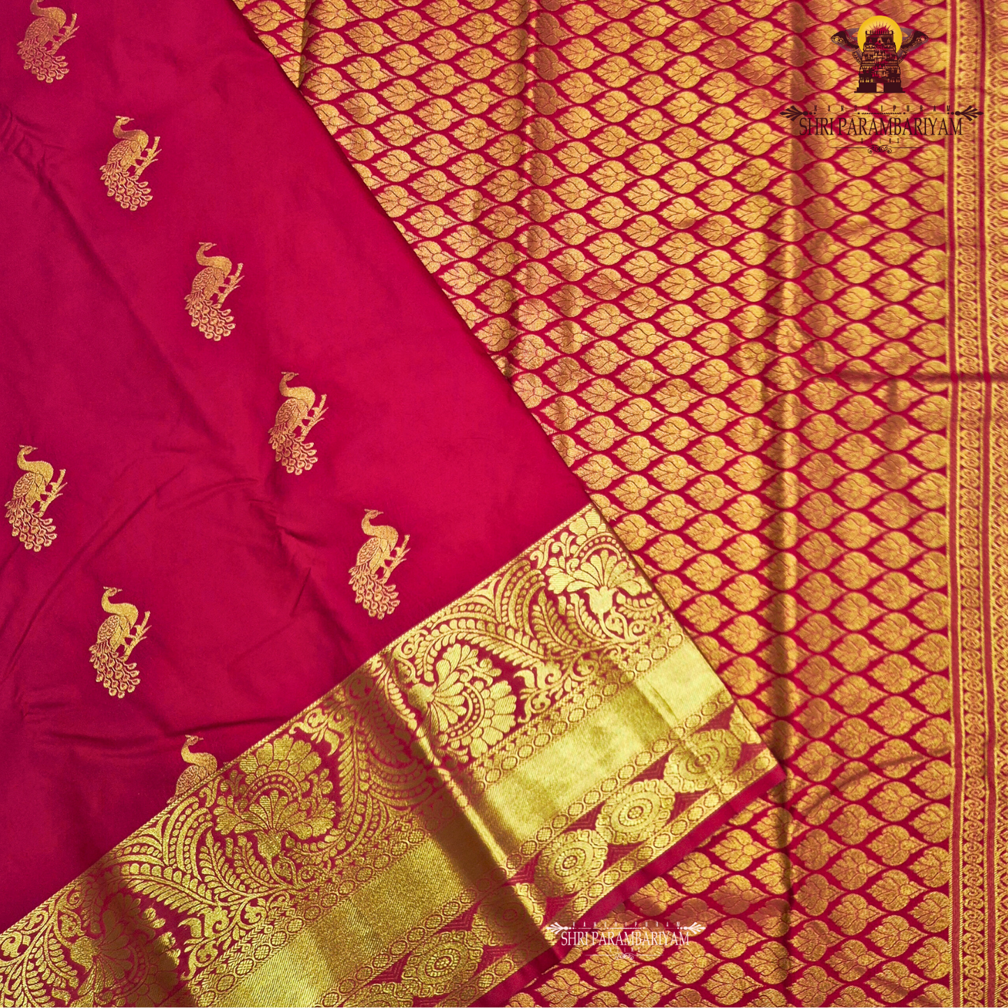 Deep maroon / wine red Saree
