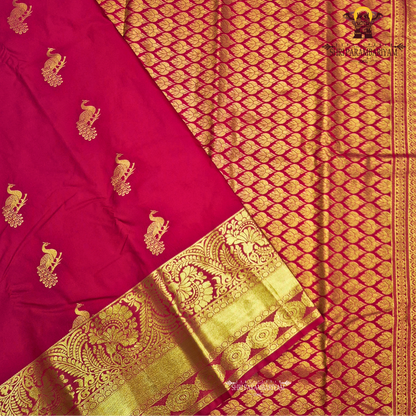 Deep maroon / wine red Saree