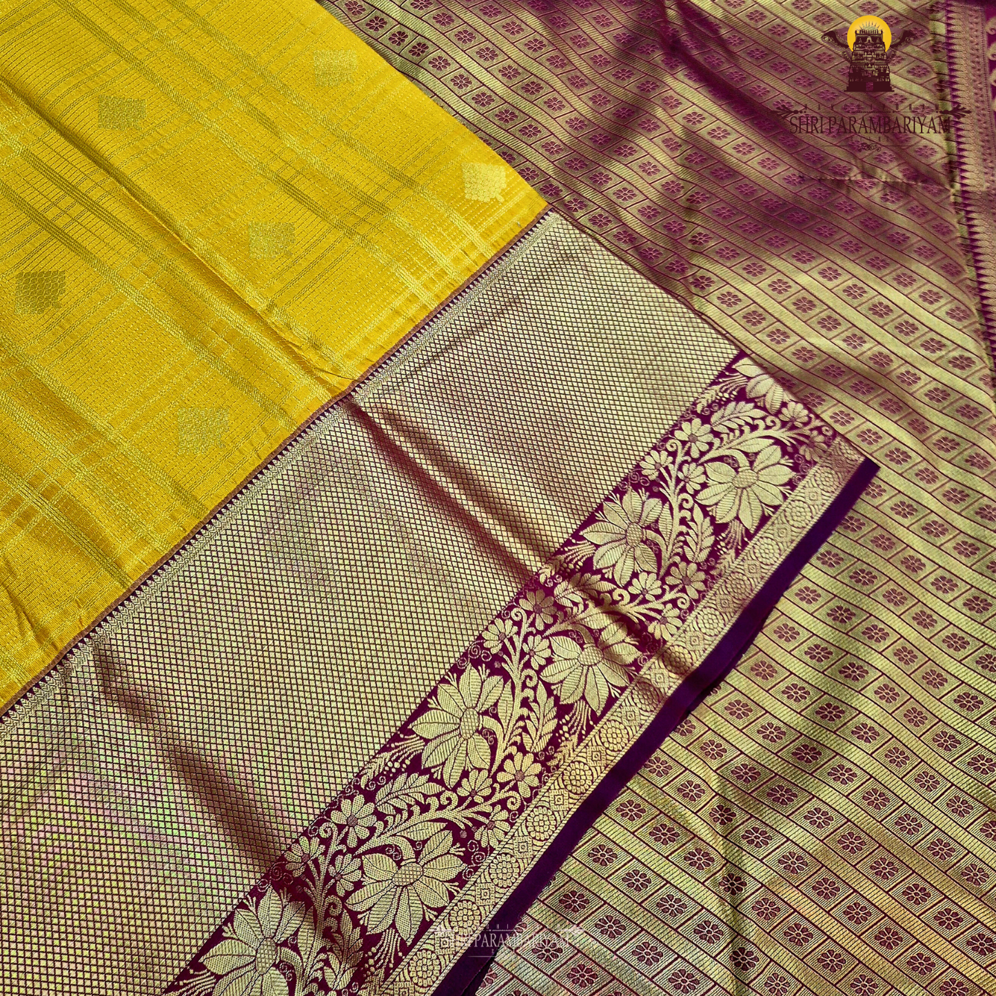 Rich mustard yellow Saree