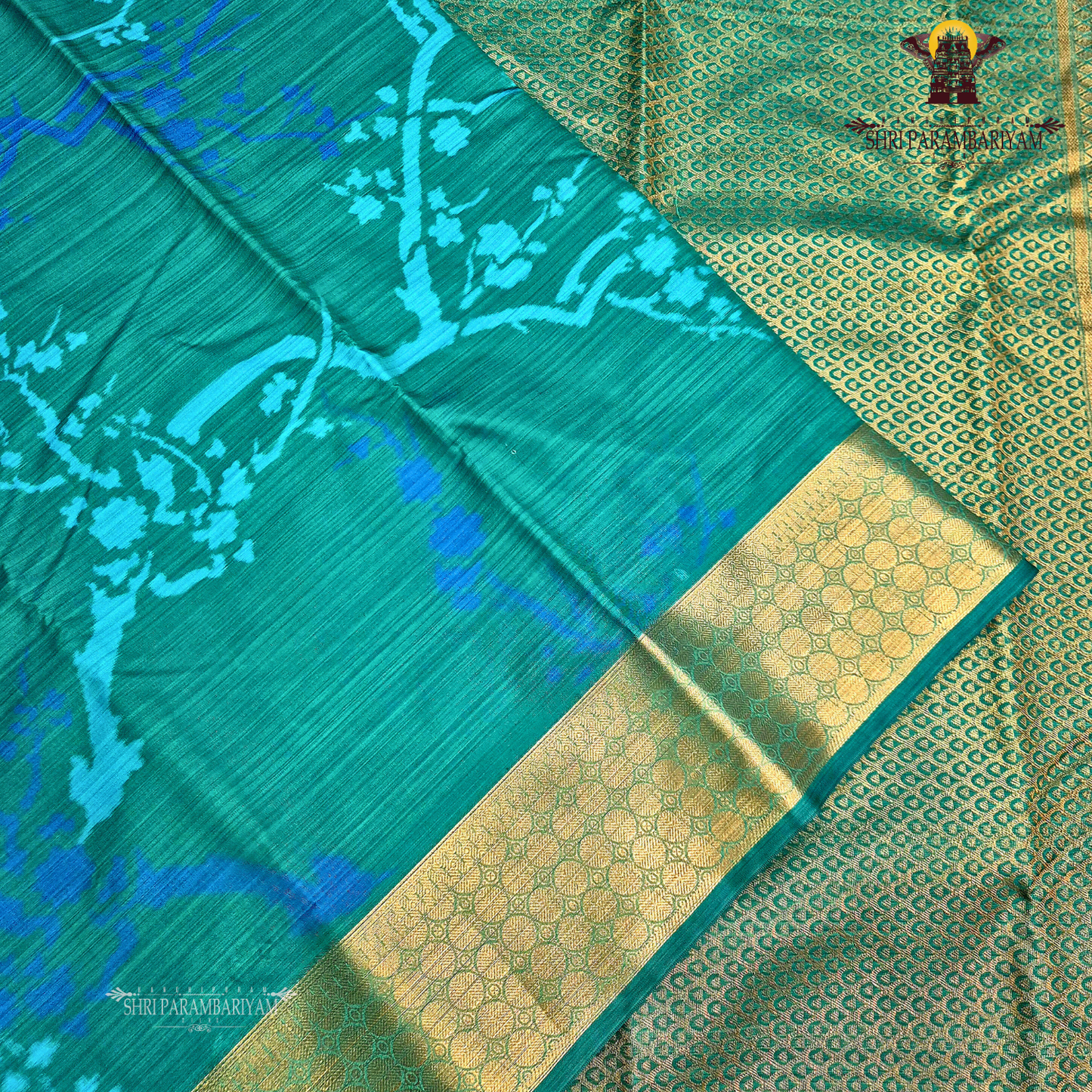 Deep Emerald Green Saree