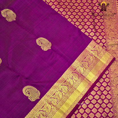 A elegant rich Magenta Pink (deep rani pink shade) with Gold zari Saree