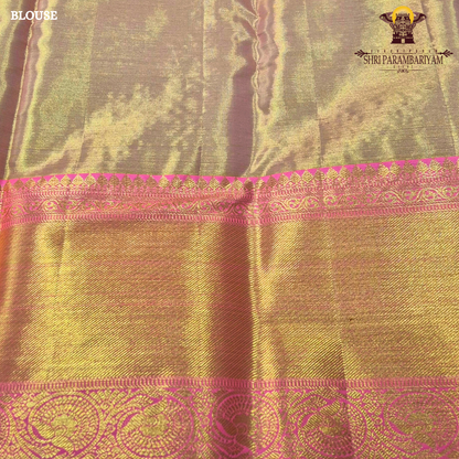 Bright peach with coral-pink undertone Saree