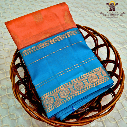 Coral Orange Saree