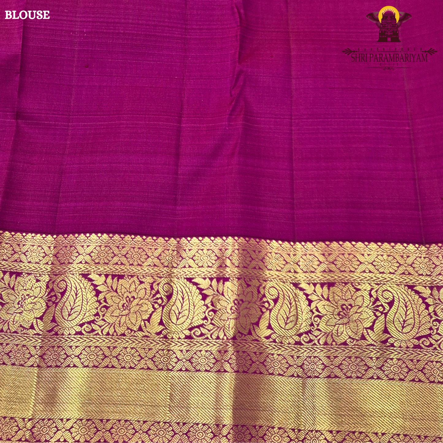 A elegant rich Magenta Pink (deep rani pink shade) with Gold zari Saree