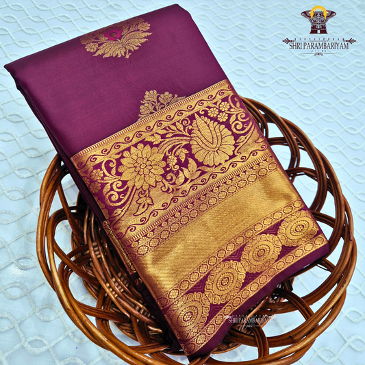 Elegant wine purple Saree