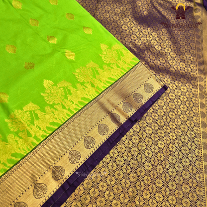 Fresh leaf green Saree