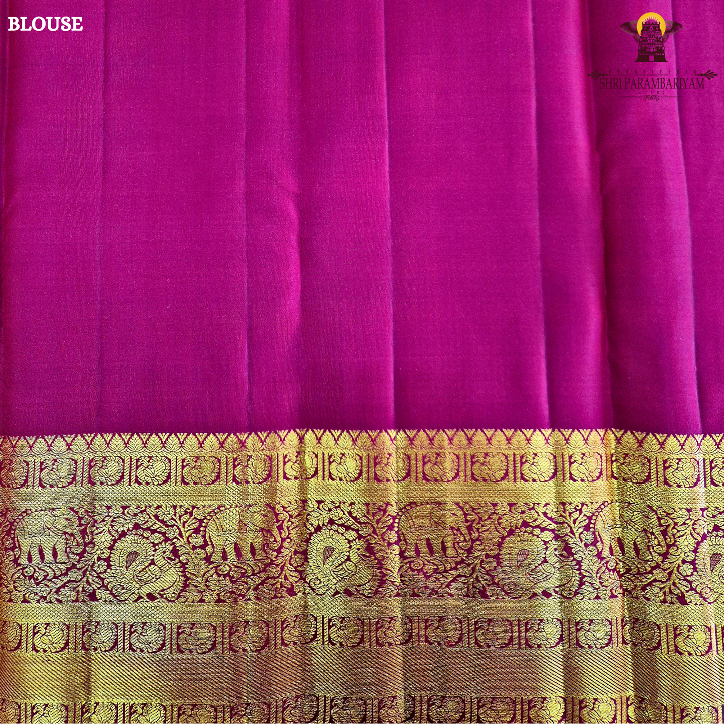 A soft peach gold body adorned with elegant zari Saree