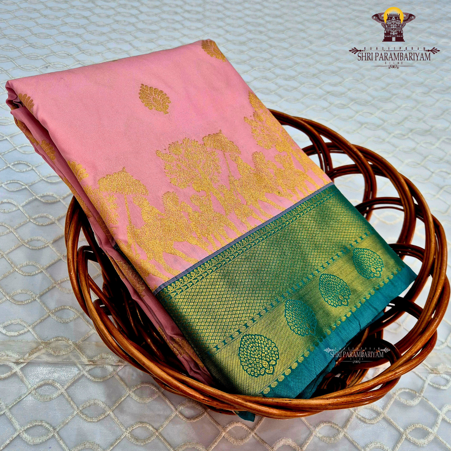 Soft rose pink Saree