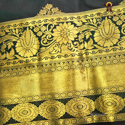 Classic dark coffee brown / deep chocolate brown Saree