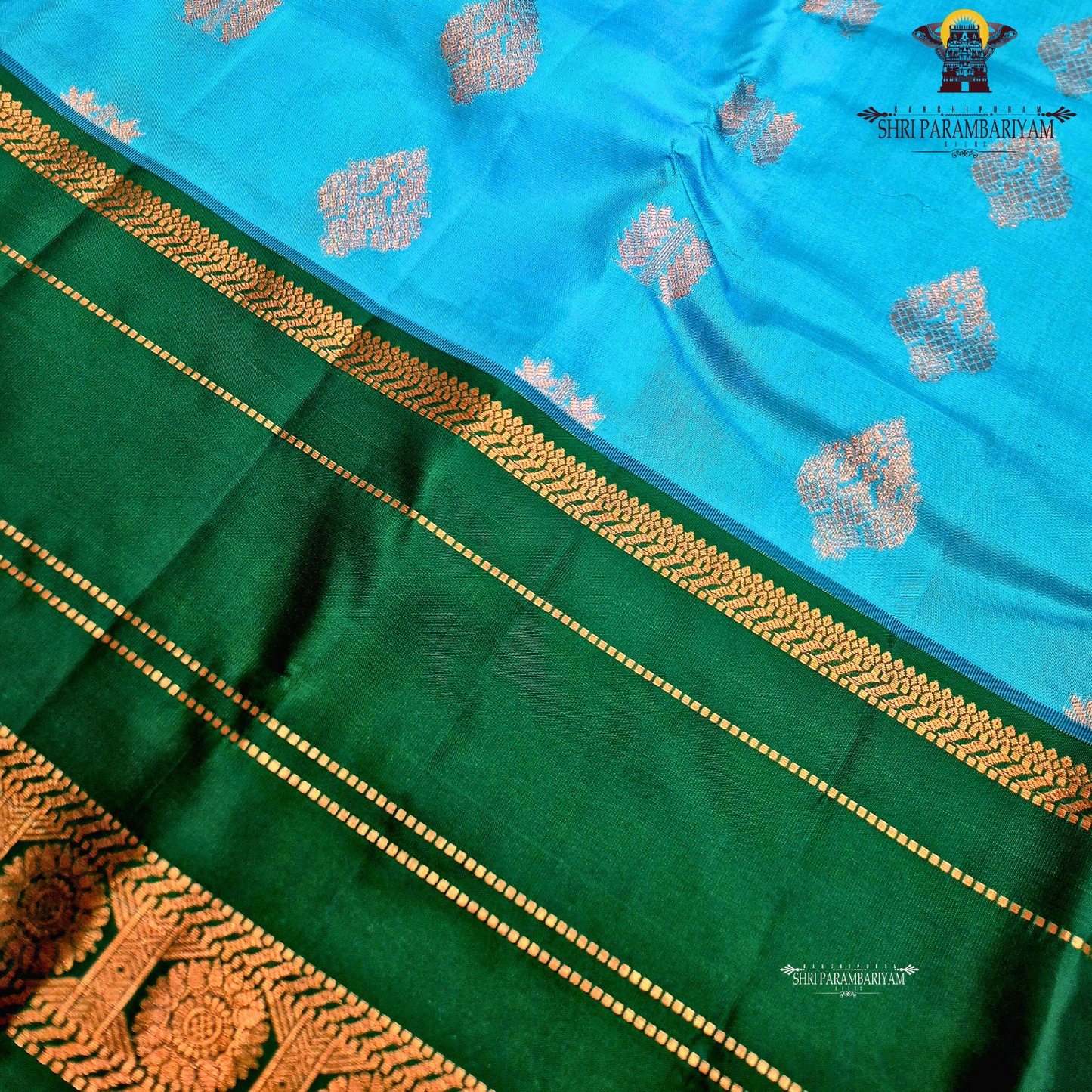 Bright Sky Blue Saree