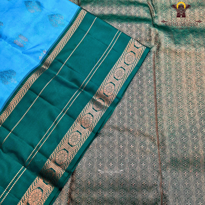 Bright Sky Blue Saree