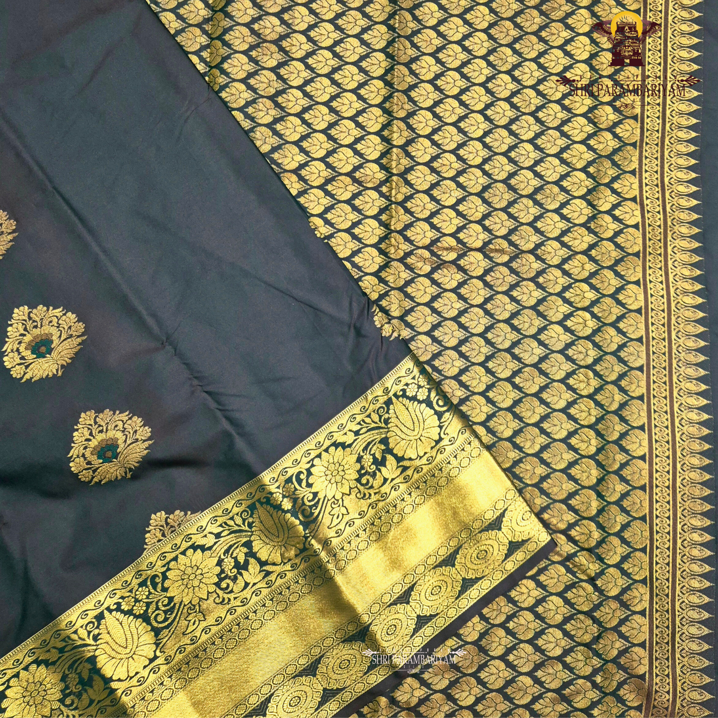 Classic dark coffee brown / deep chocolate brown Saree
