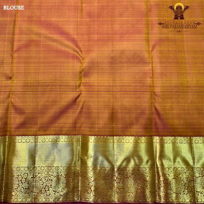 A lime Green (yellowish green tone) with Rich Gold zari border Saree
