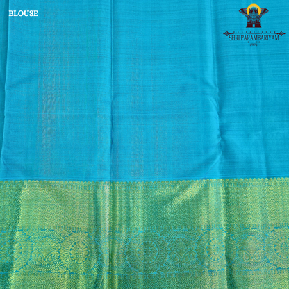 Bright Rani Pink body with a contrasting Peacock Blue / Aqua Green Saree