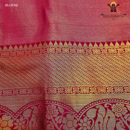 Bright rani pink Saree
