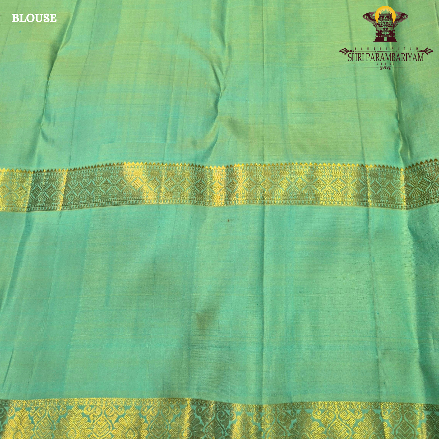 A refreshing dual-tone turquoise blue with pastel mint green Saree