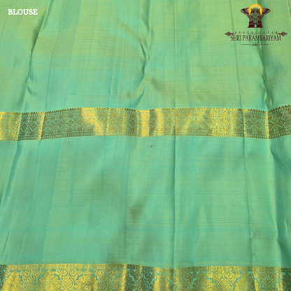 A refreshing dual-tone turquoise blue with pastel mint green Saree