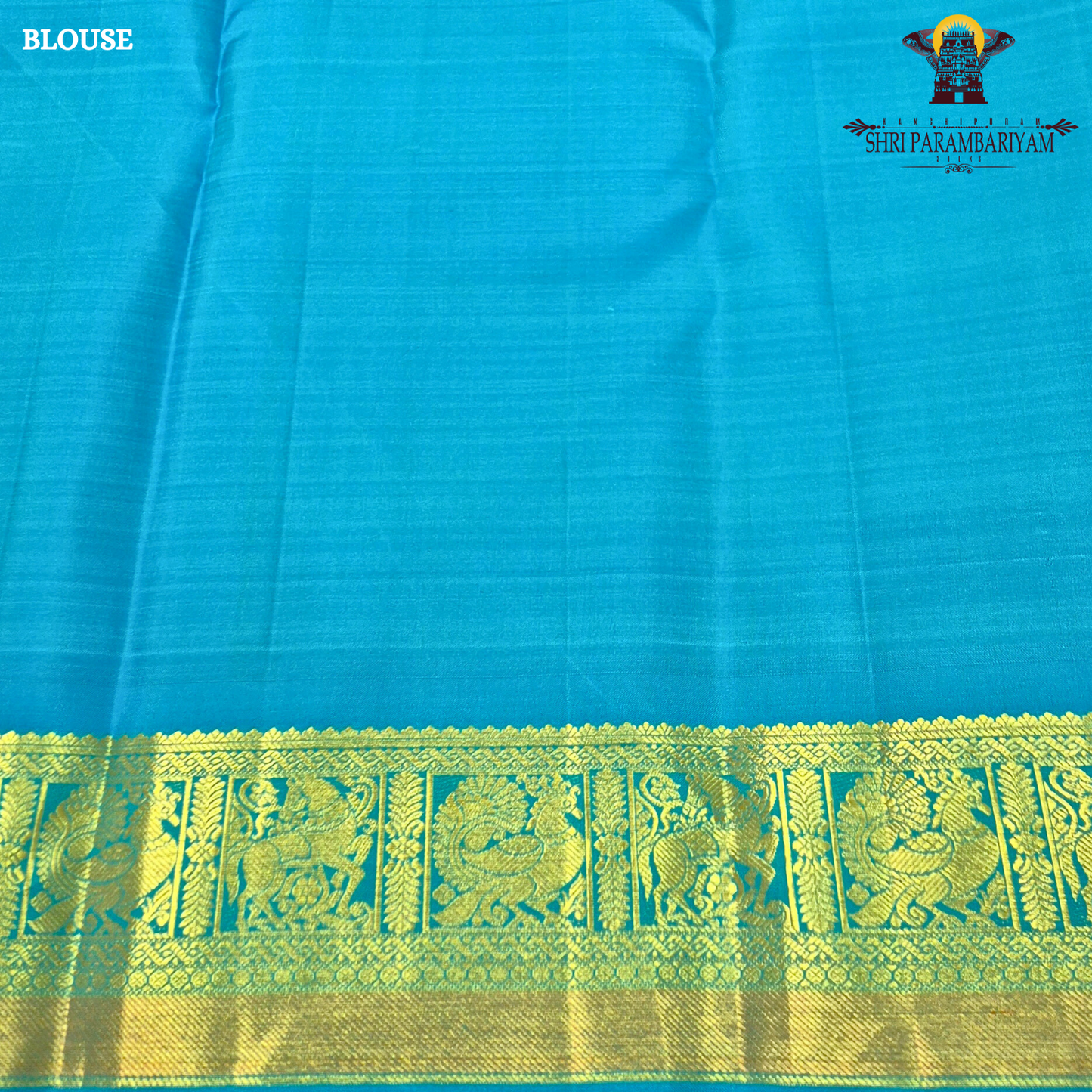 Rich Violet / Purple body with Sky Blue border Saree