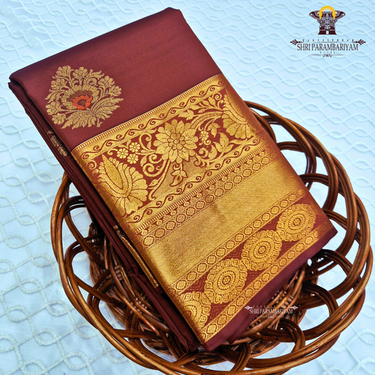Deep Maroon / Wine Brown Saree