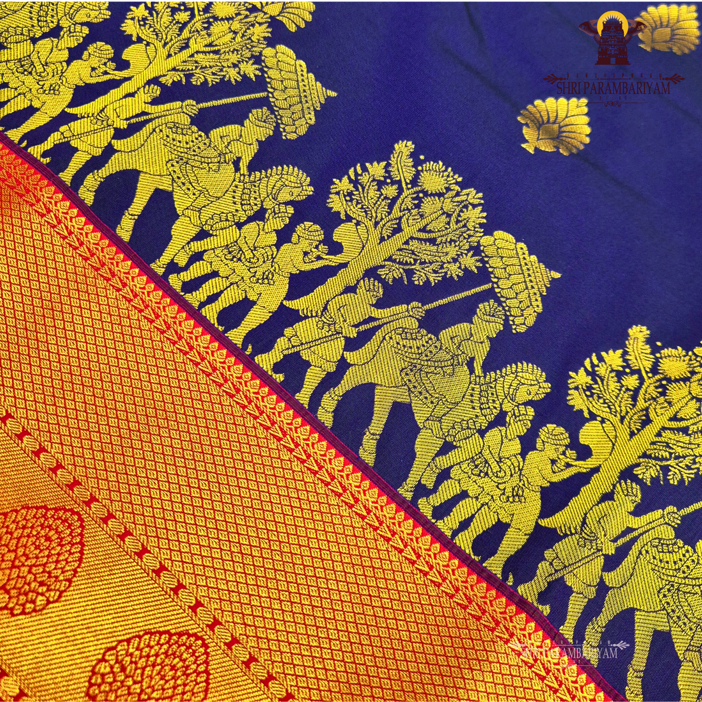 Deep royal blue Saree