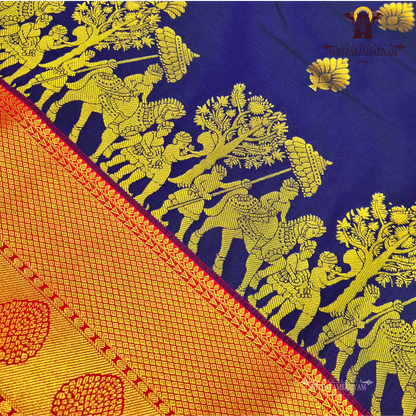 Deep royal blue Saree